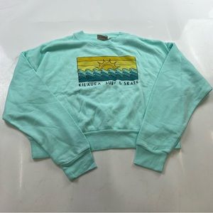 techstyles women’s blue turquoise sweatshirt M L30-8